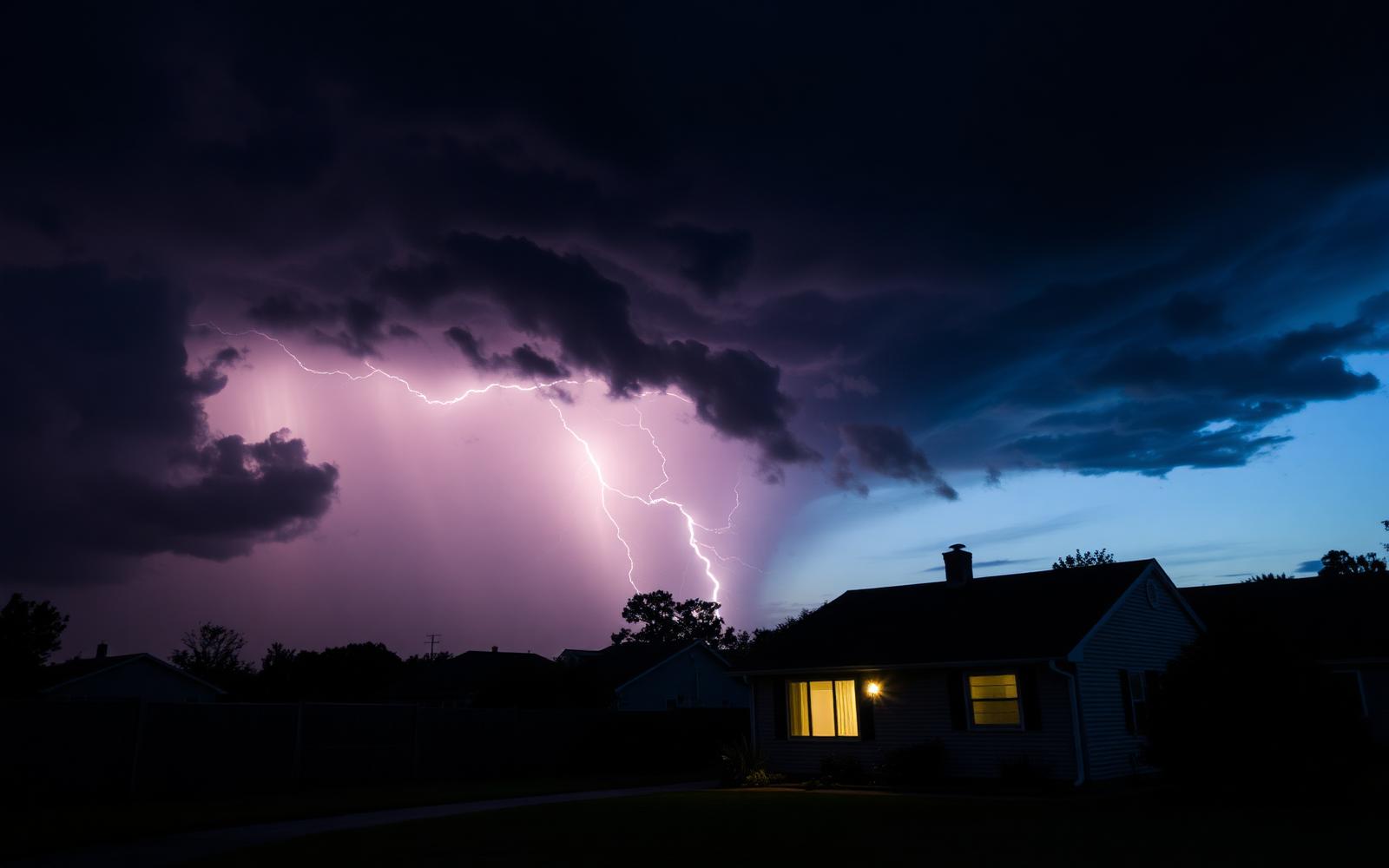 Storm over house